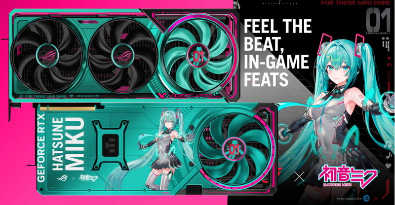 Сине-зелёный флагман: ASUS показала лимитированную ROG RTX 5080 Hatsune Miku Edition – продажи с 30 августа