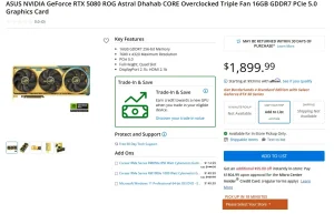 ASUS привезла в Россию лимитированную ROG Astral RTX 5080 Dhahab за 200 тысяч рублей