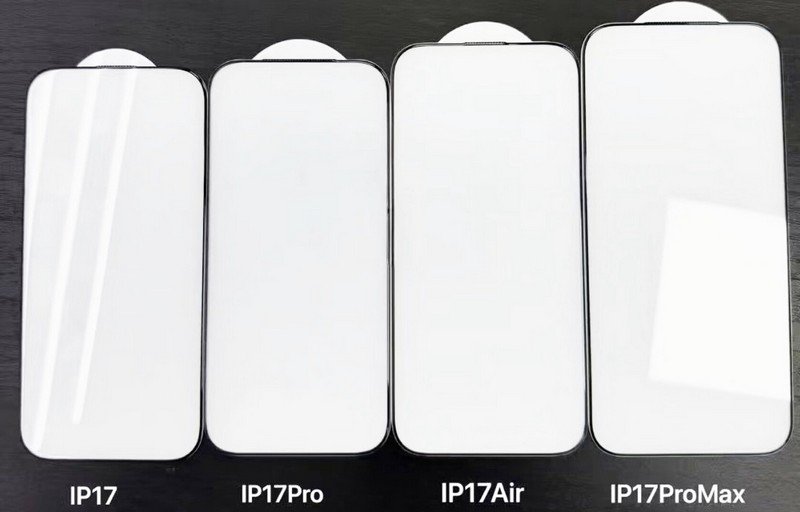 Защитные стёкла подтвердили размеры экранов всей линейки iPhone 17 — Air займёт место Plus