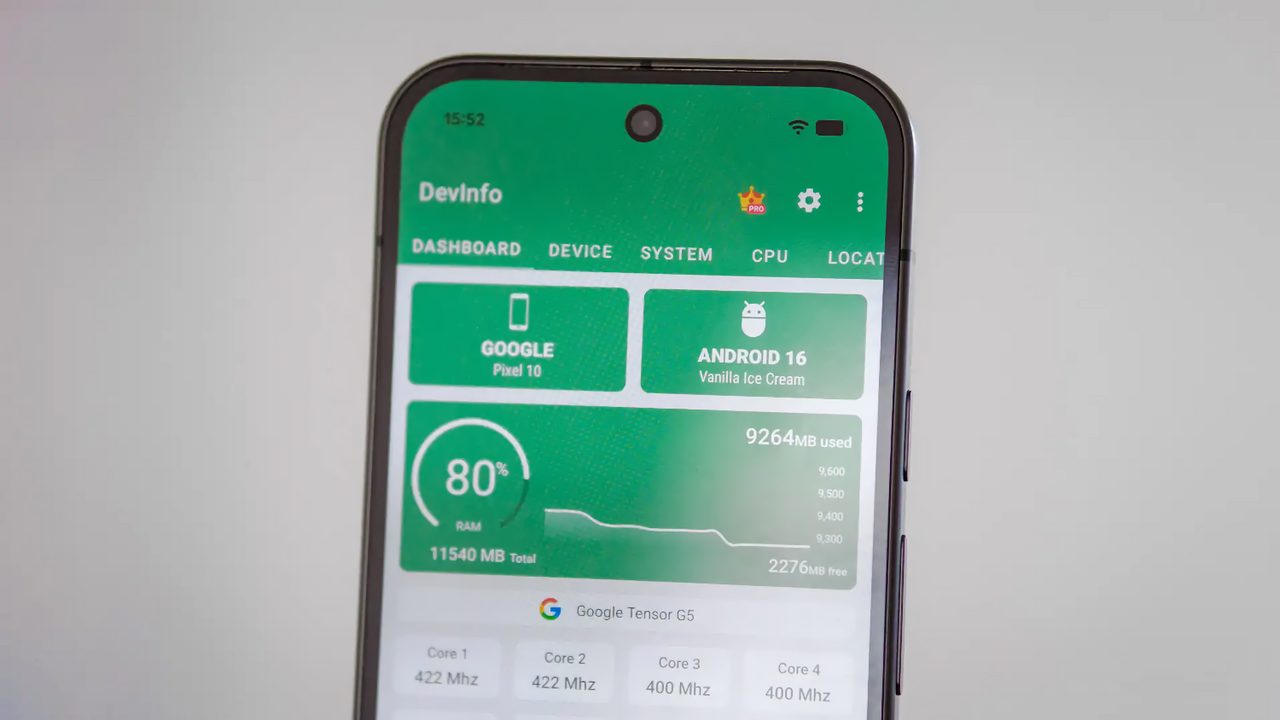 Google Pixel 10 «забронирует» до 3,5 ГБ RAM для ИИ-служб — пользователю останется 8,5 ГБ