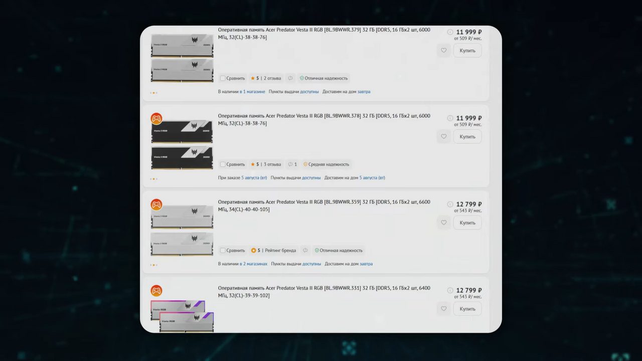 Эксперты назвали топ-комплекты DDR5 для систем на базе Intel и AMD в 2024 году