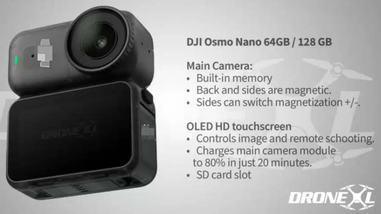 DJI готовит модульную экшн-камеру Osmo Nano: анонс ожидается 10 сентября