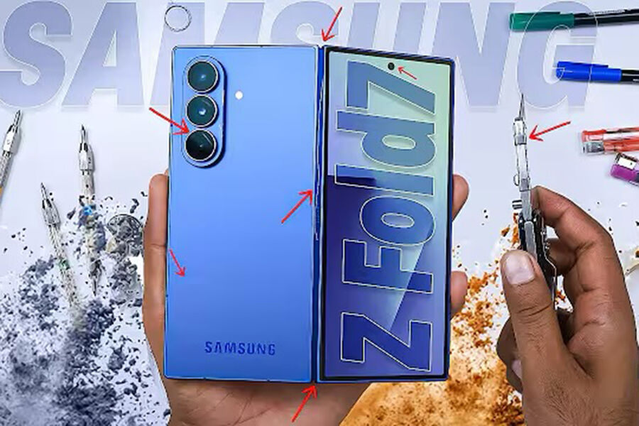 Южнокорейский блогер зафиксировал утечку жидкости из шарнира Samsung Galaxy Z Fold7 после 75 тысяч сгибаний