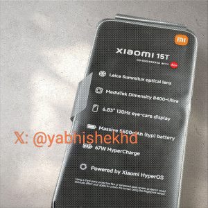 Xiaomi 15T засветился на живом фото: 6,83″ 120 Гц OLED, Dimensity 8400-Ultra и батарея 5500 мА·ч