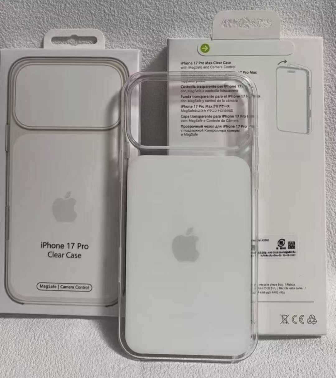 Живые фото прозрачного чехла Apple Clear Case для iPhone 17 Pro появились за неделю до анонса