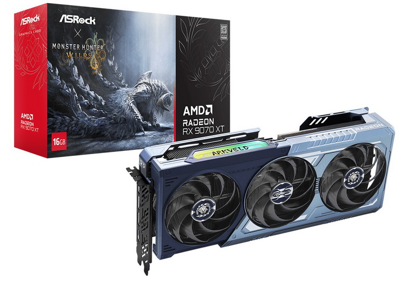 ASRock представила лимитированную Radeon RX 9070 XT в стиле Monster Hunter Wilds