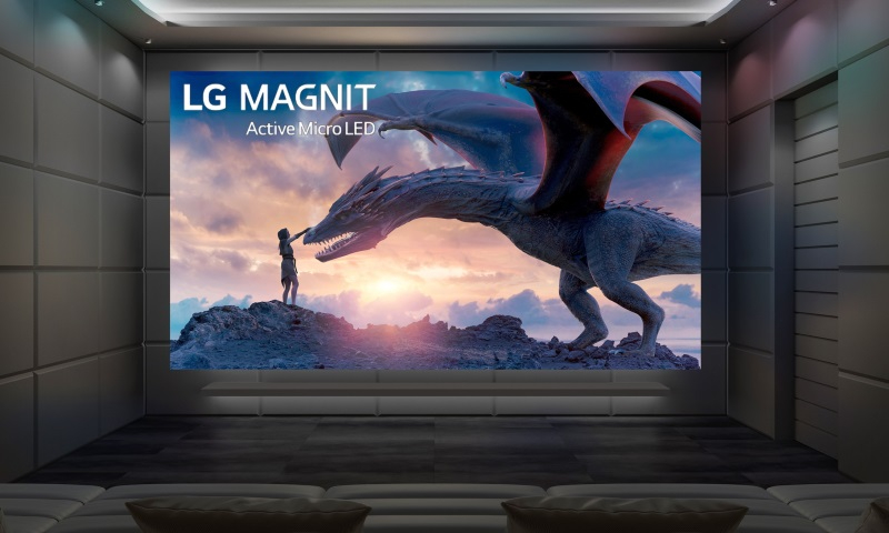 LG Magnit Active Micro LED: 136-дюймовый 4K-телевизор с частотой 144 Гц и контрастностью 1 000 000:1