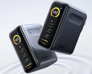 Baseus представила 140-ваттный сетевой адаптер с цветным дисплеем-индикатором