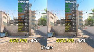 Сравнение Ryzen 7 5700X3D и 9800X3D: до 28% разницы в играх в Full HD