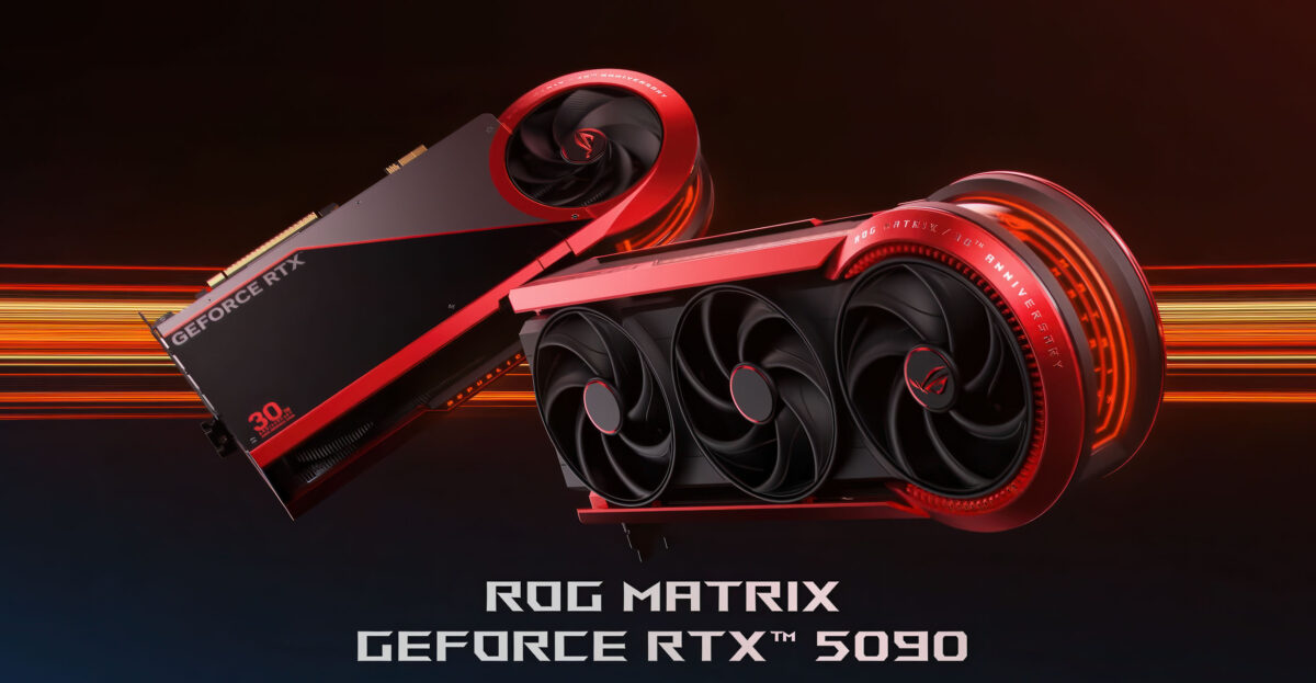 ASUS представила лимитированную ROG Matrix RTX 5090 30th Anniversary — только 1000 видеокарт по 4100 €