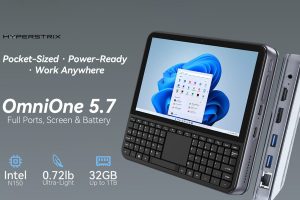 Портативный мини-ПК OmniOne 5.7 с Windows 11 и QWERTY-клавиатурой вышел на Kickstarter за 29 тыс. рублей