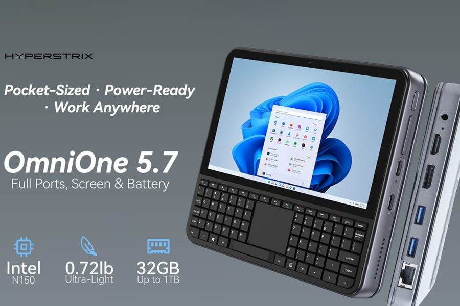 Портативный мини-ПК OmniOne 5.7 с Windows 11 и QWERTY-клавиатурой вышел на Kickstarter за 29 тыс. рублей