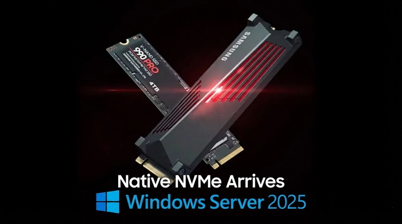 Нативная NVMe-поддержка в Windows Server 2025 уже включается в Windows 11 через реестр