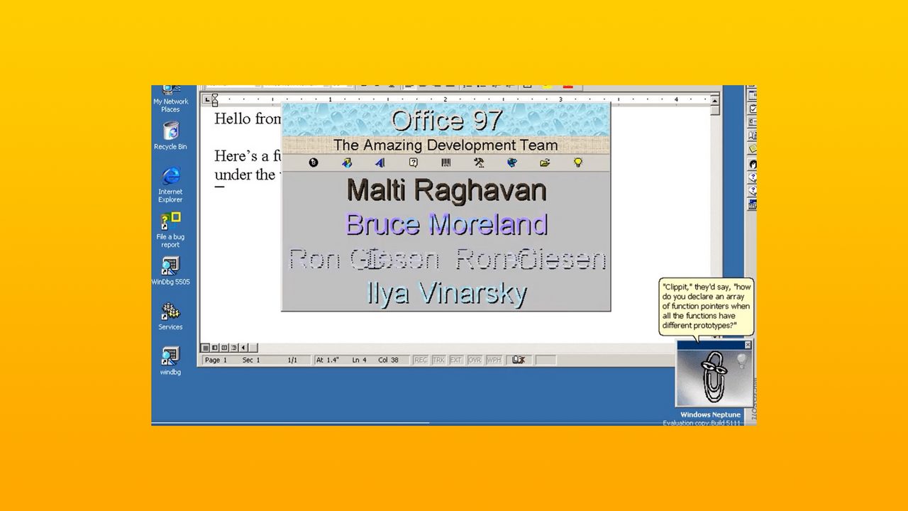 В Microsoft Office 97 спустя десятилетия обнаружили новую пасхалку со Скрепышем