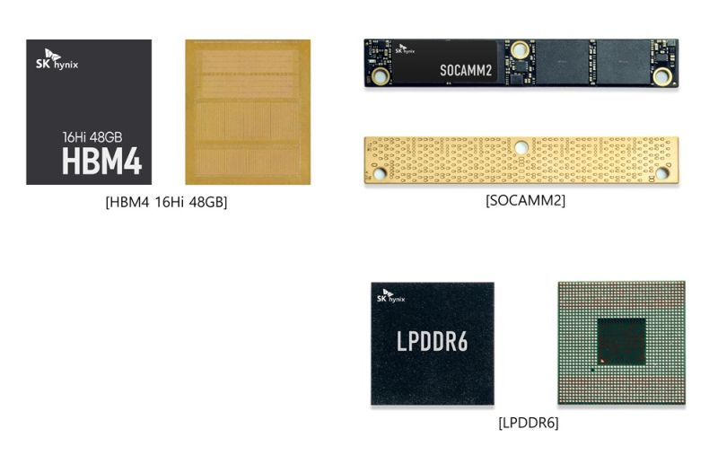 SK hynix на CES 2026 показала 16-слойную HBM4 на 48 ГБ, LPDDR6 и 321-слойную 3D NAND