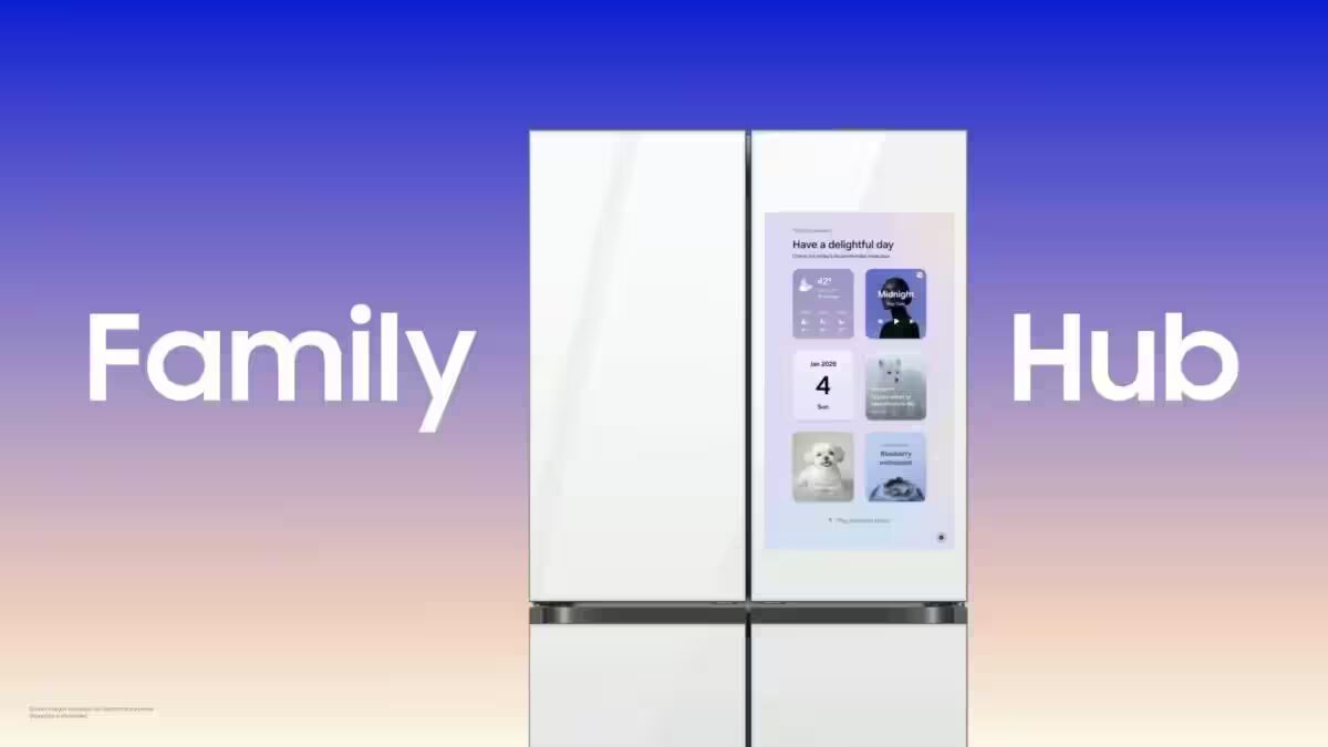 CES 2026: Samsung показала умный холодильник Family Hub с ИИ Google Gemini и моторизованной дверцей