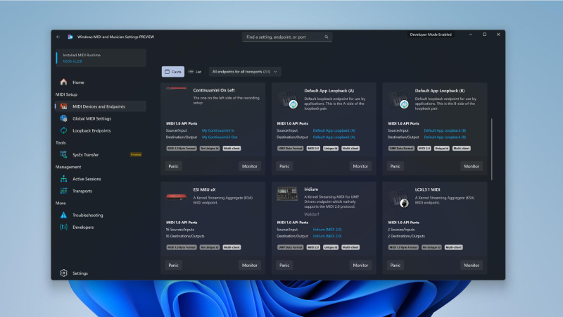 Windows 11 получила полноценную поддержку MIDI 2.0 на уровне системы