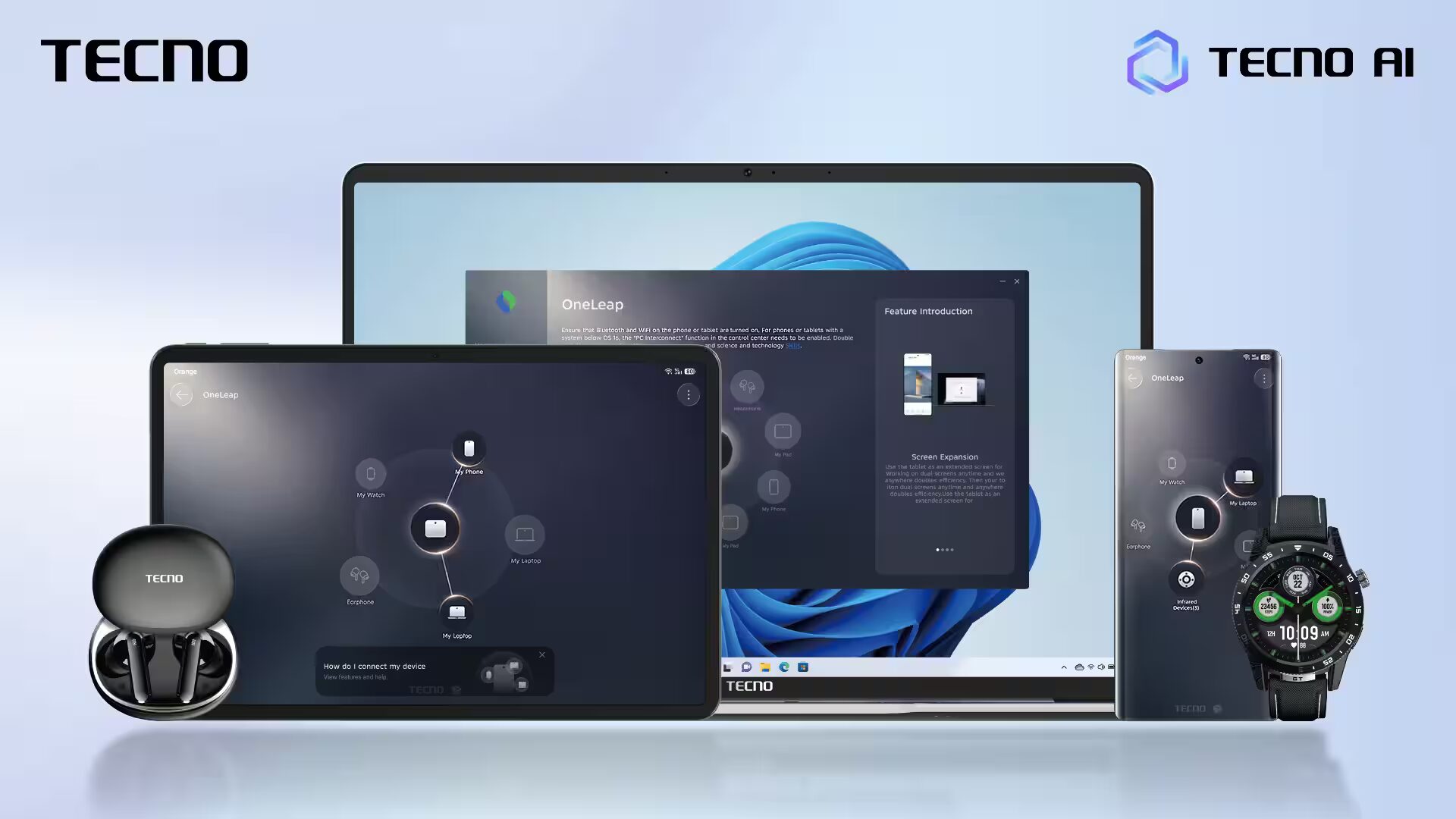 TECNO на MWC 2026 представила экосистемную платформу OneLeap и три новых AI-устройства