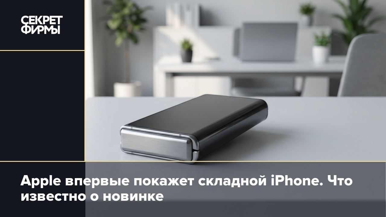 Bloomberg раскрыло детали первого складного iPhone Fold: сроки выхода и ключевые характеристики