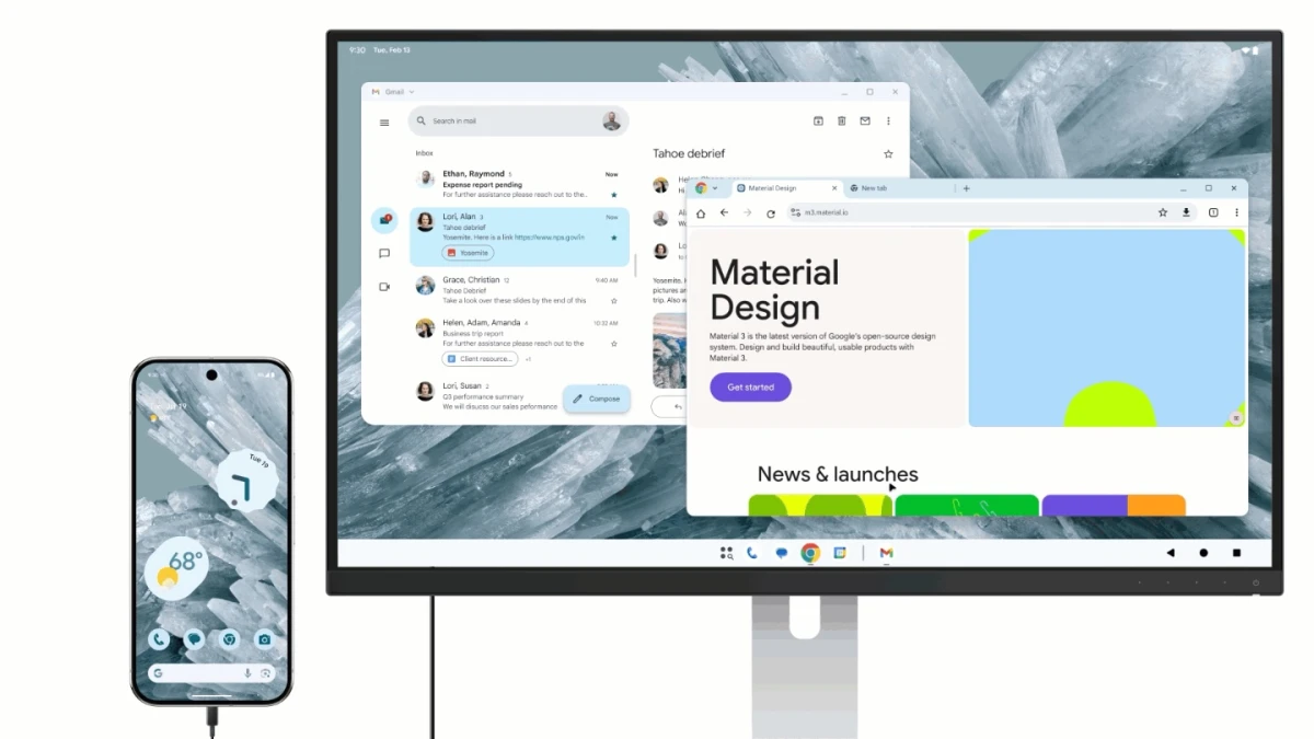 Мартовский Pixel Drop превращает Pixel 8 в «настольный» ПК с многооконным режимом