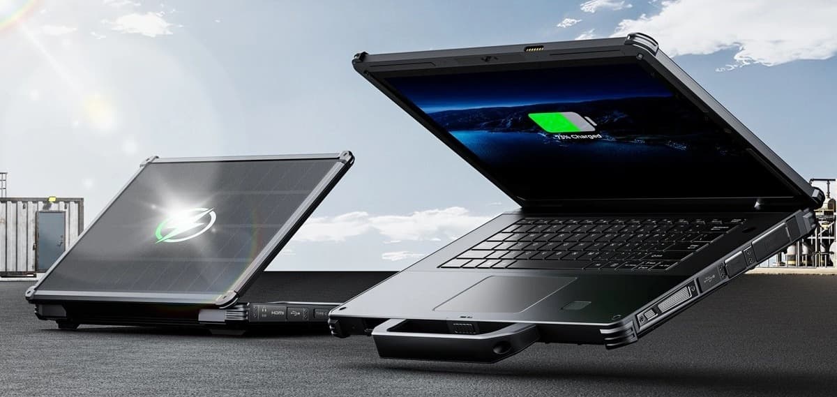 Oukitel представила защищённый ноутбук RG14-P с солнечной панелью в крышке