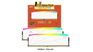 V-COLOR выпустила комплекты Manta DDR5 1+1 с «виртуальным» модулем и RGB-подсветкой