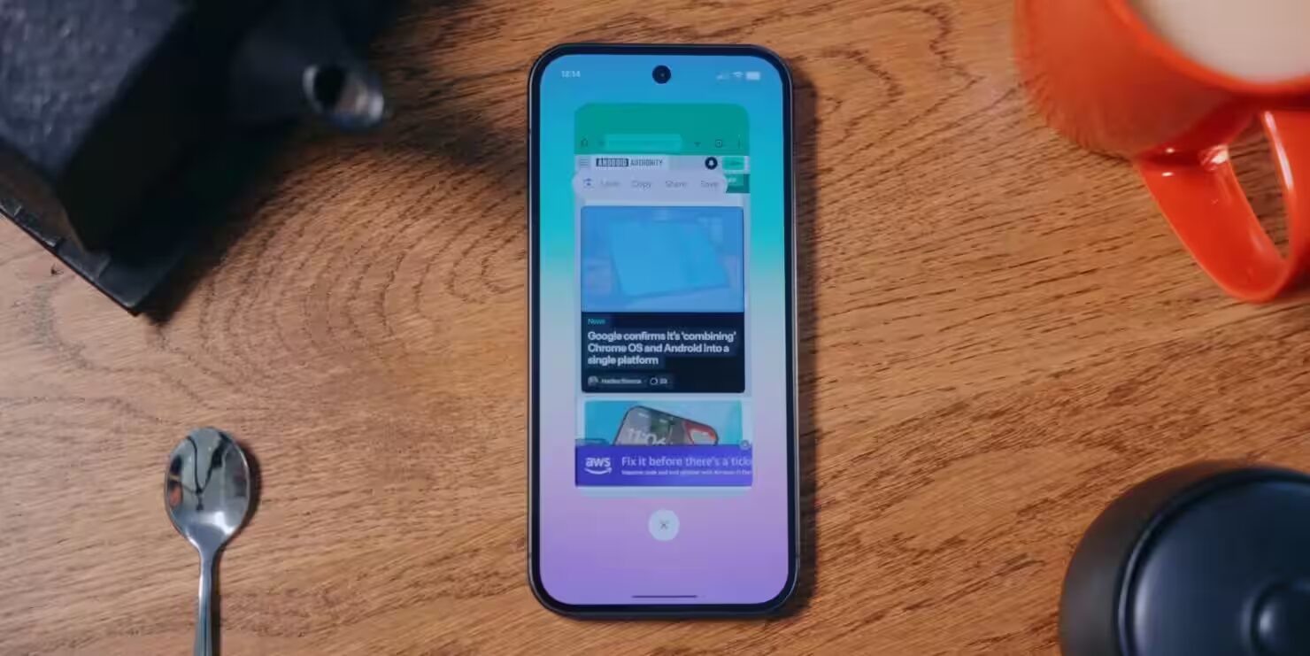 Google убрала быстрый доступ к сохранению картинок и Google Lens из экрана последних приложений Pixel
