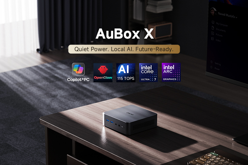 Chuwi AuBox X: мини-ПК с Intel Core Ultra и ИИ-ускорением в корпусе 128×128×40 мм