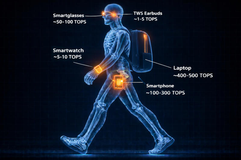 Futuresource: к 2030 году носимая электроника даст человеку до 550 TOPS ИИ-мощности