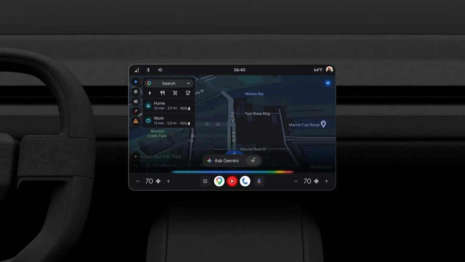 Google представила крупное обновление Android Auto с Material 3, Gemini и YouTube HD